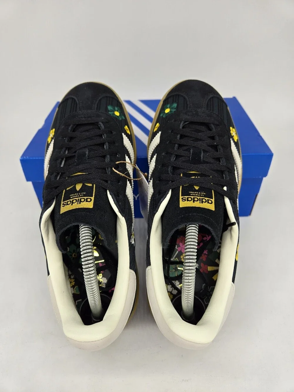 adidas Liberty London Gazelle Bold IH1922 Black Floral Women's Shoes Size 9 - Picture 5 of 8